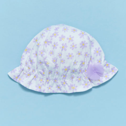 【麗嬰房】嬰童淺紫小花寶寶帽