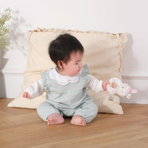 【麗嬰房】嬰兒典雅象花卉兔兔布玩具