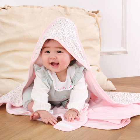 【麗嬰房】嬰兒典雅象細緻小花包巾
