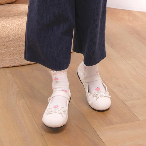 【麗嬰房】小童典雅象純棉鬱金香短襪