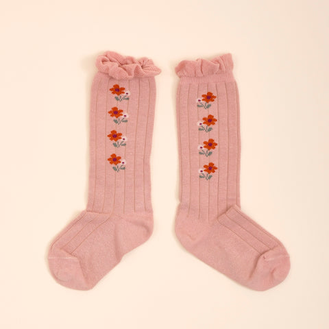 麗嬰房花朵及膝襪
