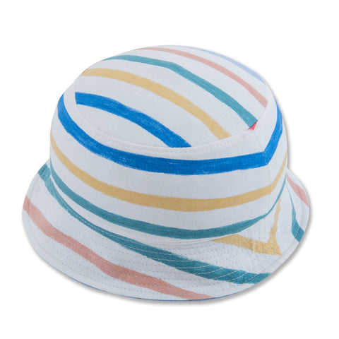 【麗嬰房】小童度假條紋漁夫帽