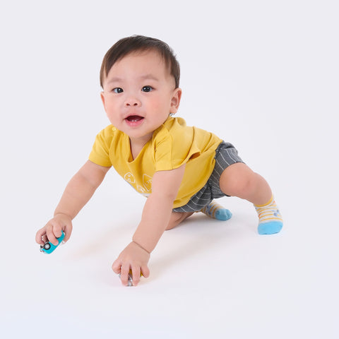 【麗嬰房】嬰童典雅象小汽車過馬路遊戲褲
