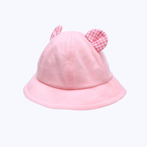 【麗嬰房】嬰童典雅象粉色小熊防疫帽