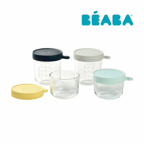 BEABA 玻璃食物儲存罐4件組