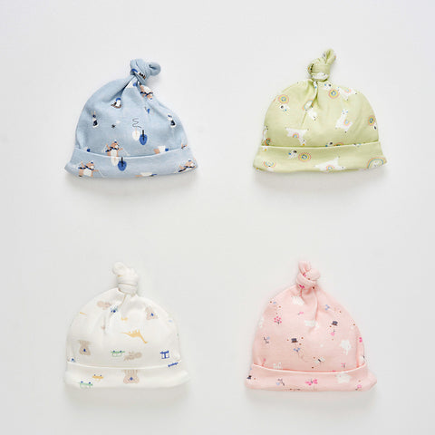 【麗嬰房】羅紋布綁結寶寶帽
