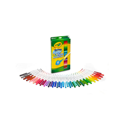 【crayola】可水洗細桿彩色筆50色