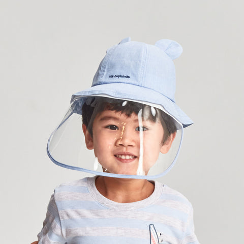 【麗嬰房】嬰童灰藍色防疫帽