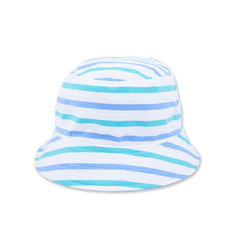 【麗嬰房】嬰兒條紋布雙面漁夫帽子