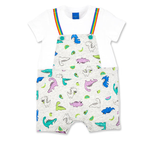 【麗嬰房】玩fun抗UV嬰兒吊帶滿印恐龍遊戲褲