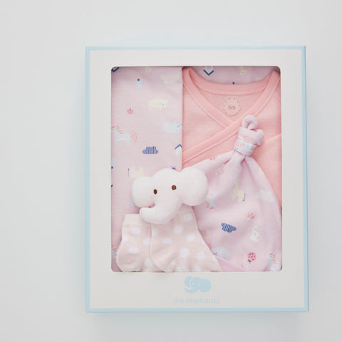 【麗嬰房】嬰童小象窗花羅紋蝴蝶裝禮盒