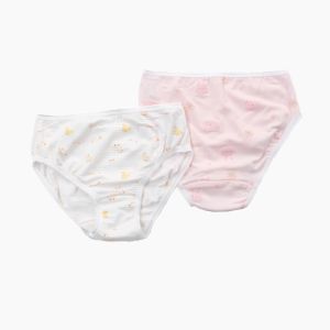 麗嬰房冰牛奶涼感女童三角內褲(2入)