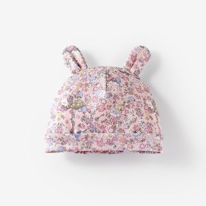 麗嬰房經典學院碎花萌兔寶嬰兒帽