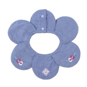 麗嬰房YUAN圓系列小花刺繡圍兜