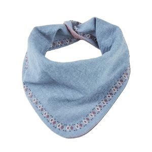 麗嬰房YUAN圓系列幾何圖騰刺繡雙面圍兜