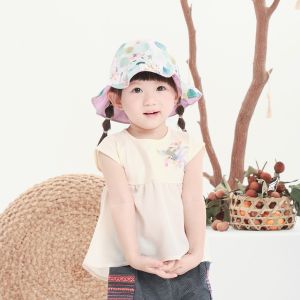 麗嬰房YUAN圓系列小花刺繡雙面帽