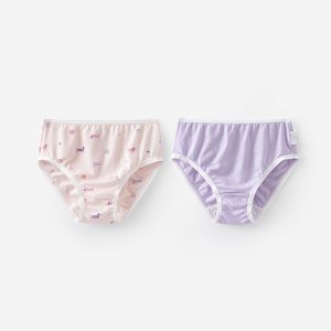麗嬰房冰牛奶涼感女大童三角內褲(2入)