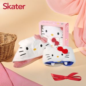 Skater Hello Kitty超纖速乾連帽浴巾/包巾禮盒