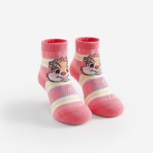 麗嬰房迪士尼系列奇奇蒂蒂繽紛條紋短襪