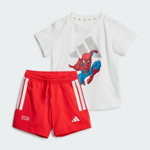 adidas 迪士尼MARVEL系列  蜘蛛人棉短袖套裝