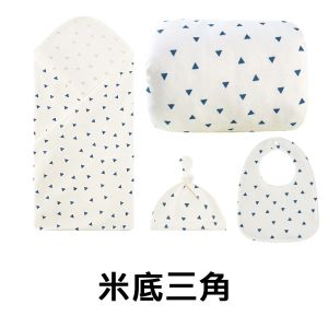 Kori Deer可莉鹿北歐風米底三角嬰兒萬用包巾超值彌月禮盒組