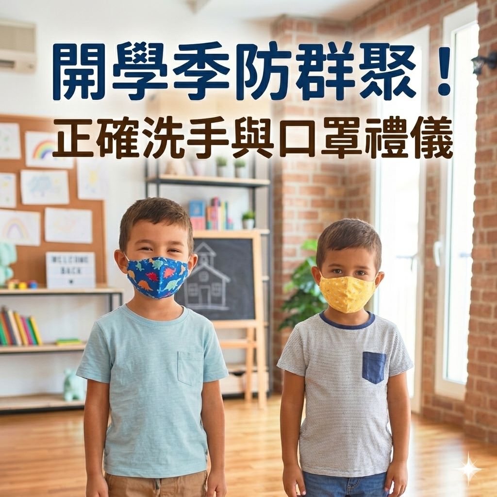 開學季防群聚！用對方法讓孩子主動洗手、戴口罩